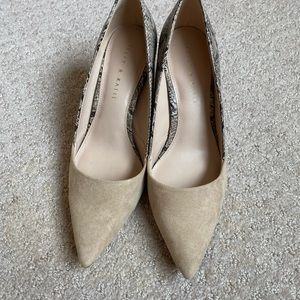 Nude Snake Skin Pumps
